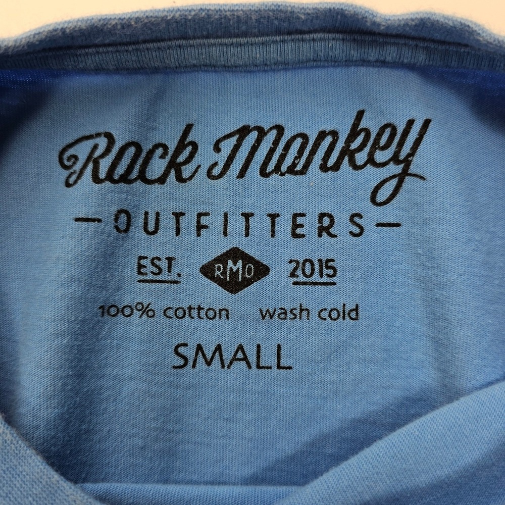 Rock Monkey Outfitter Blue Graphic T-Shirt Small Living the Dream Camper Vanlife - Picture 6 of 6